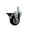 Service Caster 3.5'' Black Polyurethane Wheel Swivel 3/4'' Square Stem Caster with Brake SCC-SQ20S3514-PPUB-BLK-PLB-34 - alternate 1